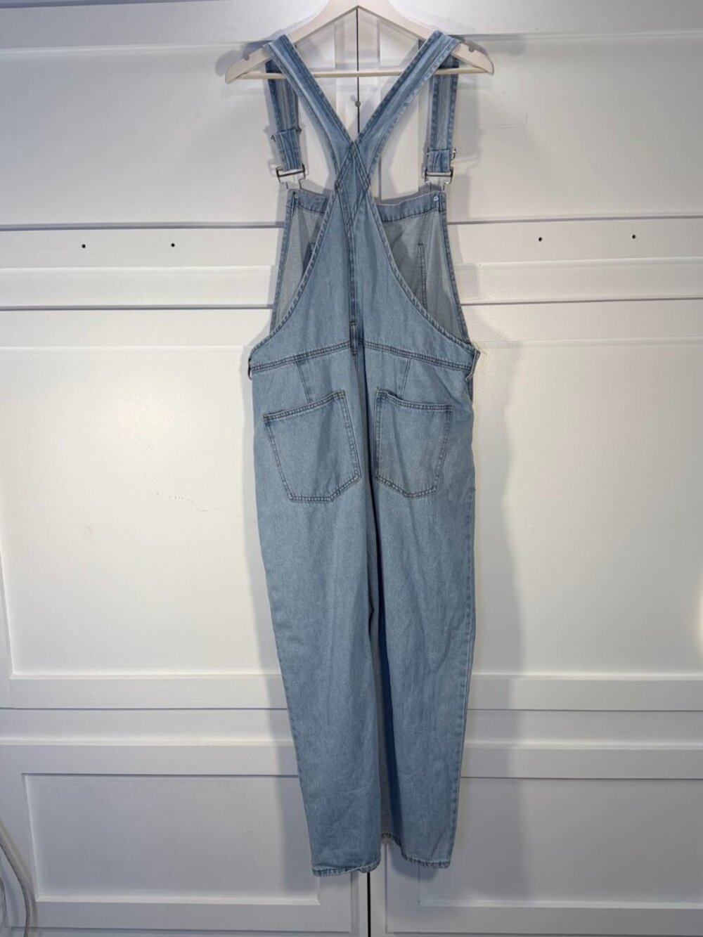 ANRABESS Denim Overalls Women's XL Light Wash - Picture 6 of 14